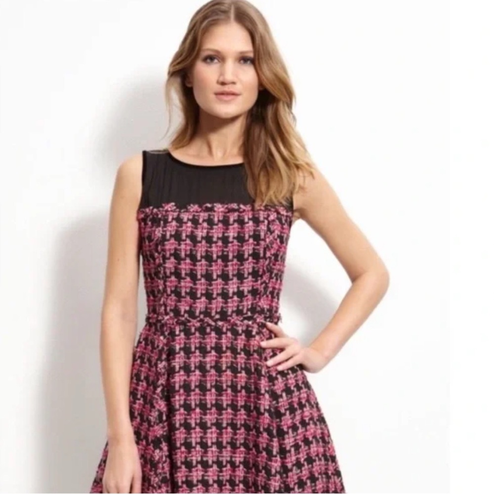 Kate Spade Julia Pink Tweed Dress Size 10